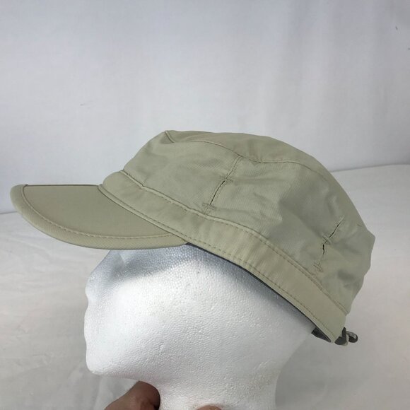 SUN DAY ~ SIZE LARGE ~ TAN PACKABLE NYLON HAT CAP ADJUSTABLE CINCH BACK - Picture 3 of 6